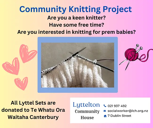 Lyttel Sets pink and yello poster knitting image